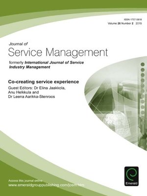 cover image of Journal of Service Management, Volume 26, Issue 2